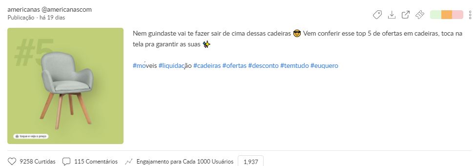 Buzzmonitor_Americanas_ConteúdoEngajamento