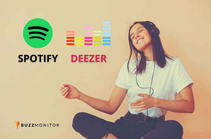 logos do Spotify vs Deezer