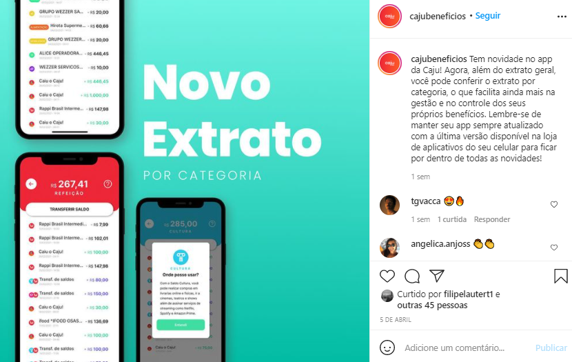 publicações da caju