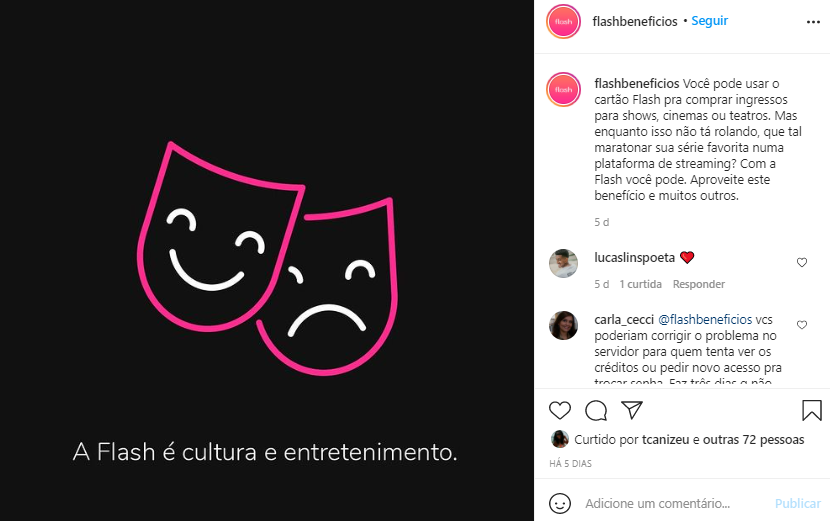 publicações da flash benefícios