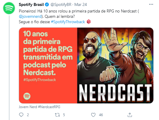 interação do spotify nas redes sociais