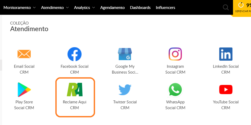 imagem do Atendimento com Reclame AQUI na Buzzmonitor