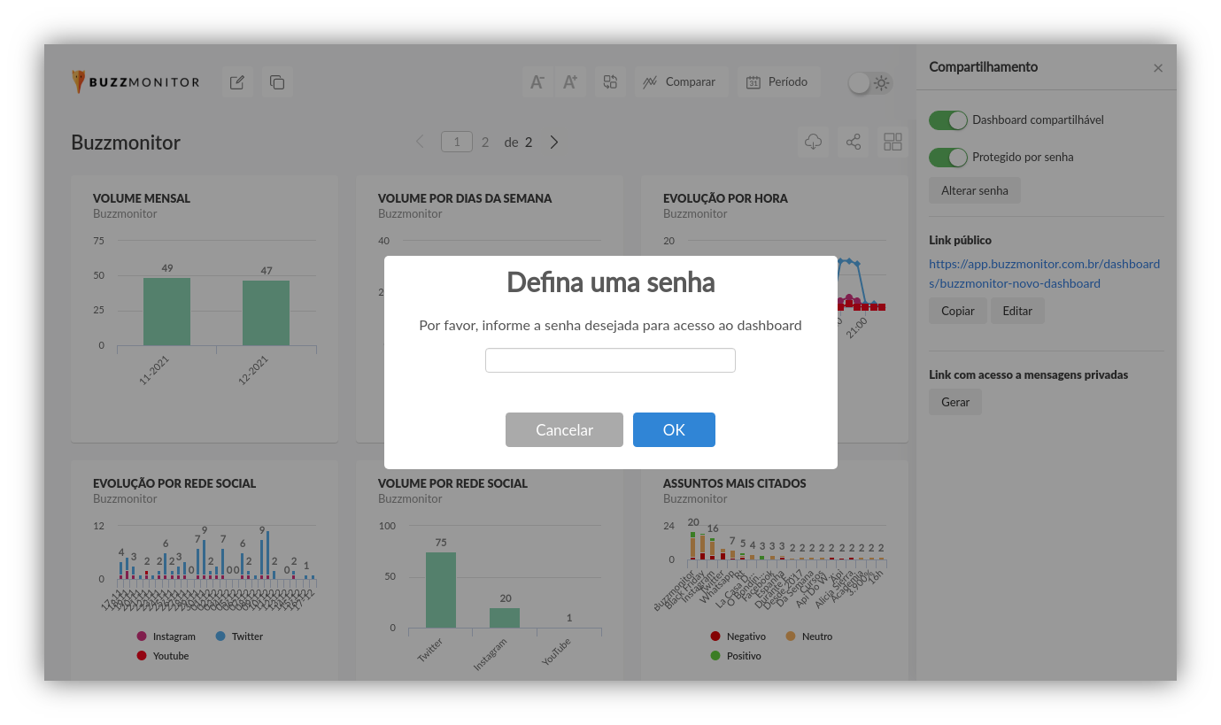 Dashboard Buzzmonitor_Criar senha