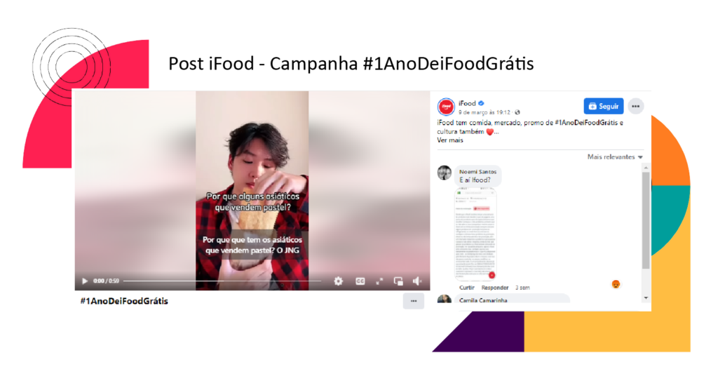 Análise de performance: top post do iFood no Facebook em março de 2022