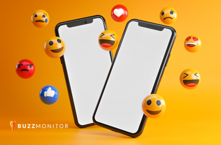 imagem de um celular ao lado de emojis mais usados