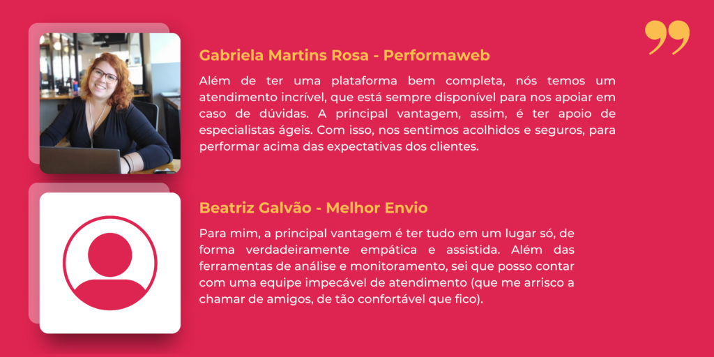 Dia do Cliente Buzzmonitor - depoimentos Performaweb e Melhor Envio