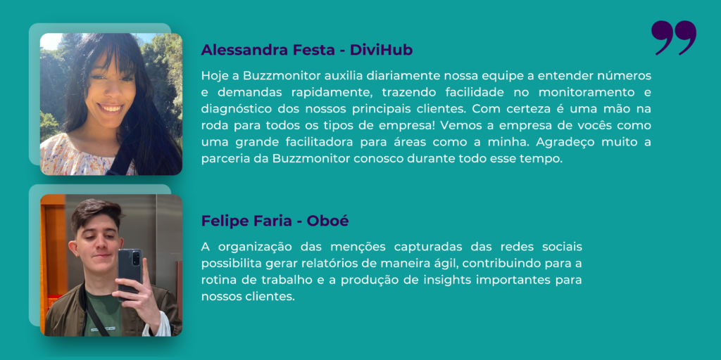 Dia do Cliente Buzzmonitor - depoimentos DiviHub e Oboé