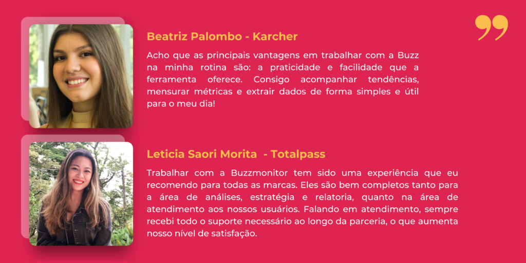 Dia do Cliente Buzzmonitor - depoimentos Karcher e Totalpass