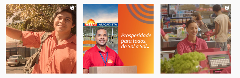 publicações do supermercado Assaí Atacadista no instagram