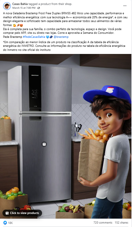 Facebook - Dia do Consumidor - Casas Bahia