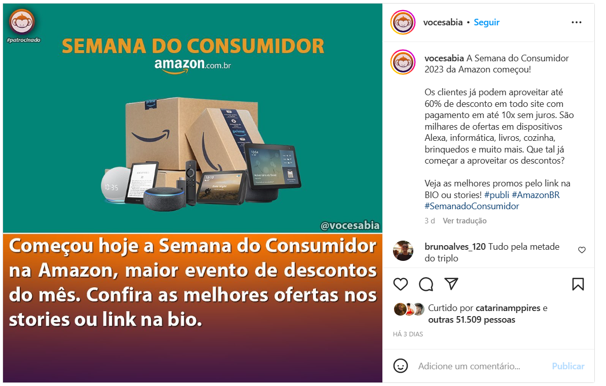 Instagram - Dia do Consumidor - Você Sabia