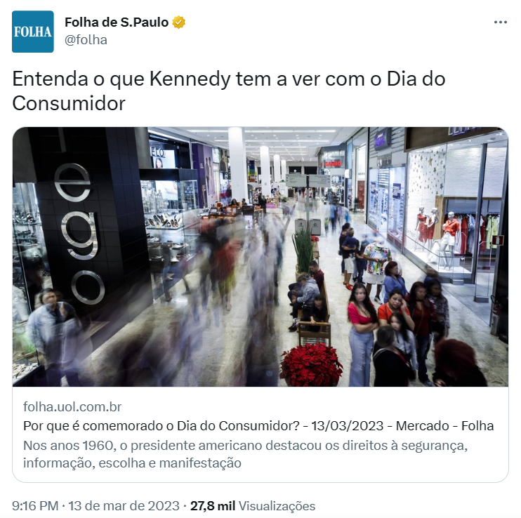 Twitter - Dia do Consumidor - Folha de São Paulo