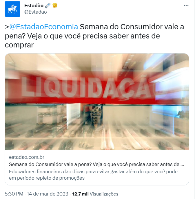 Twitter - Dia do Consumidor - Estadão