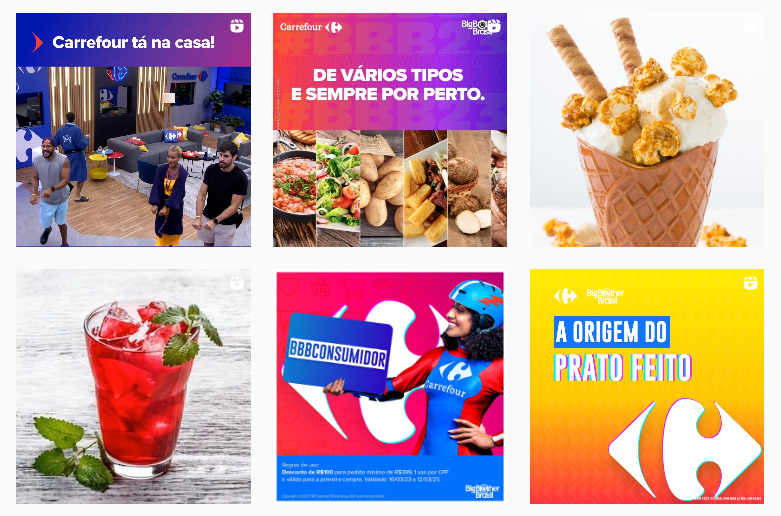 postagem no Instagram de supermercados