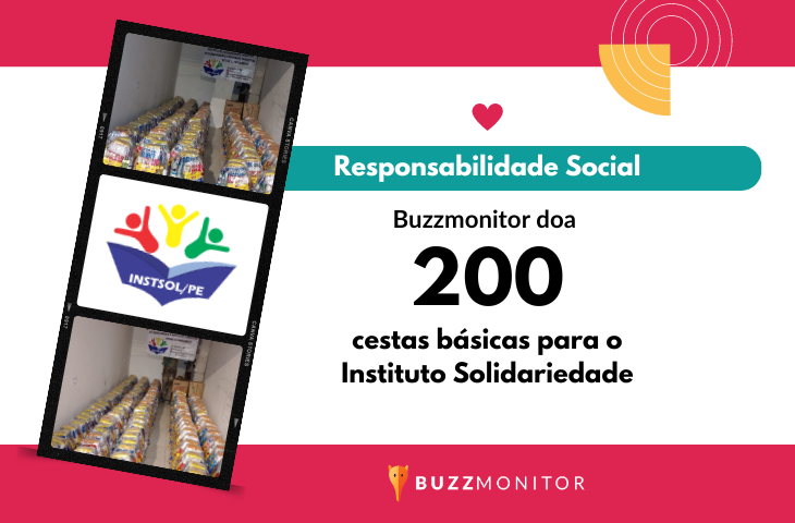 imagem das doações de cestas básicas da buzzmonitor