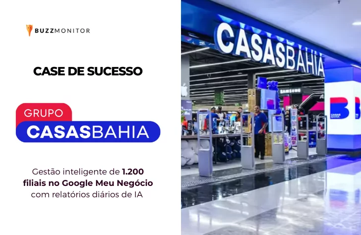 Como o Grupo Casas Bahia gere 1.200 filiais no Google My Business com relatórios diários de IA