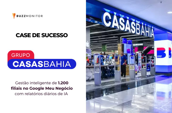 Casas Bahia faz a gestão de 1200 lojas no Google Meu Negócio com a Buzzmonitor