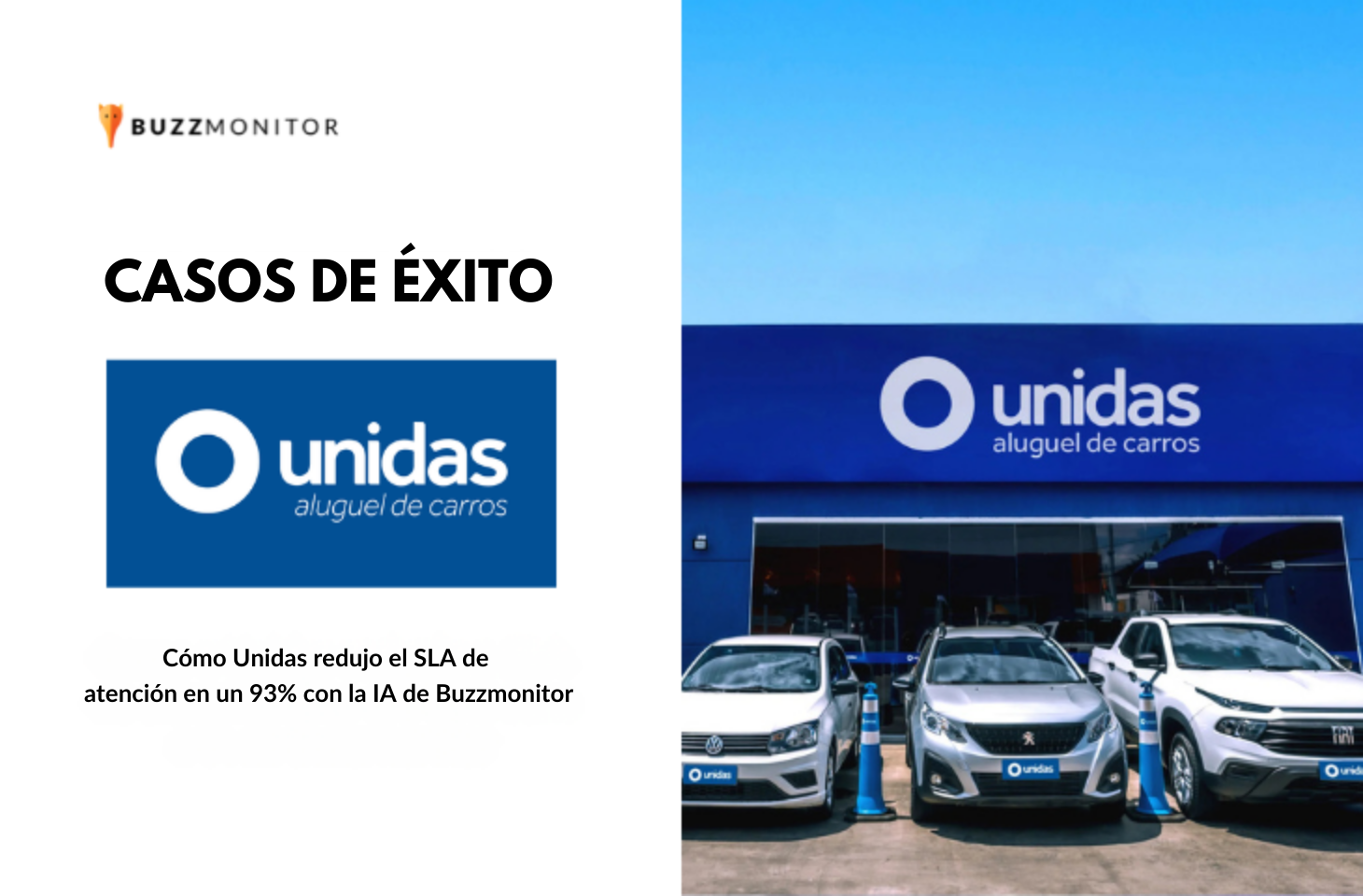 Cómo Unidas redujo el SLA de atención al cliente en un 93% con la IA de Buzzmonitor