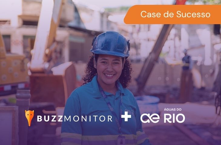 Case de sucesso Buzzmonitor e Águas do Rio: profissional de saneamento em obra, ilustrando uso de social listening na operação