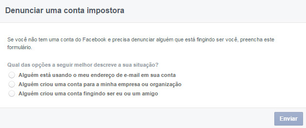Como denunciar uma conta falsa no Facebook