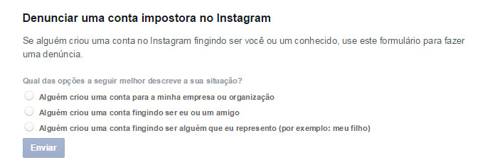 Como denunciar uma conta falsa no Instagram