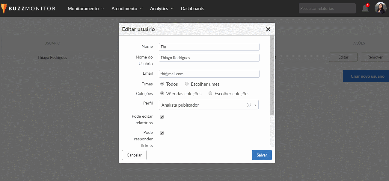 fluxo automatizado de posts na buzzmonitor